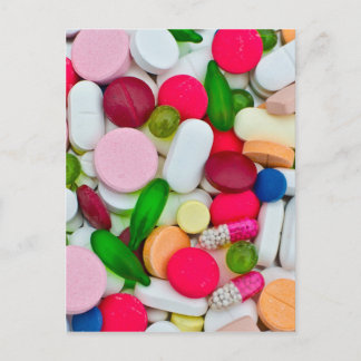 Carte Postale Colorful pills custom product