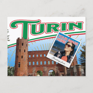 Carte Postale Colorful Turin Italy photo collage