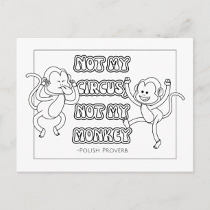 Carte Postale Coloriage de proverbe polonais