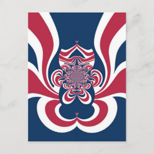 Carte Postale Colors unis : Motif mondial coloré