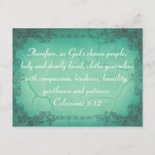 Carte Postale Colossiens Personnalisés 3:12 Kindness Bible Verse