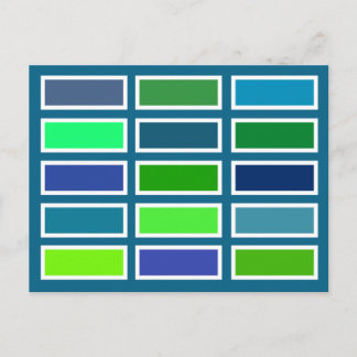 Carte Postale Colour Bricks (blue/green)