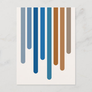 Carte Postale Colour Drips (blue/brown)