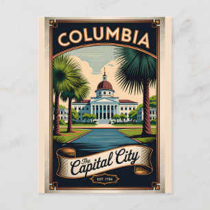 Carte Postale Columbia Caroline du Sud vintage La ville capitale