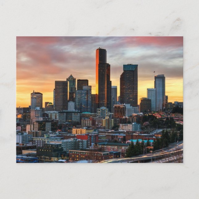 Carte Postale Columbia center and downtown Seattle (Devant)