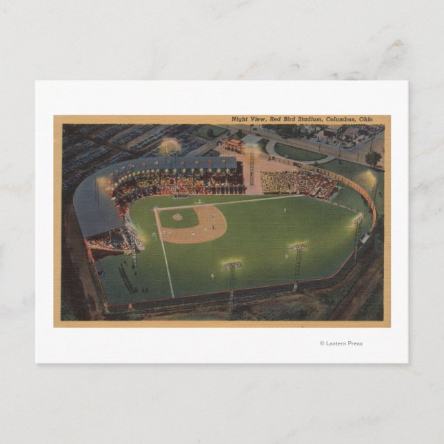 Carte Postale Columbus, OH - Aérien de Red Bird Baseball (Devant)