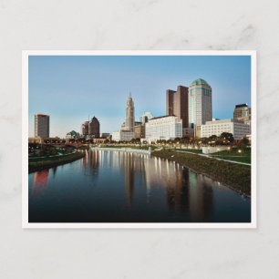 Carte Postale Columbus Ohio au crépuscule Photo de la rivière Sc