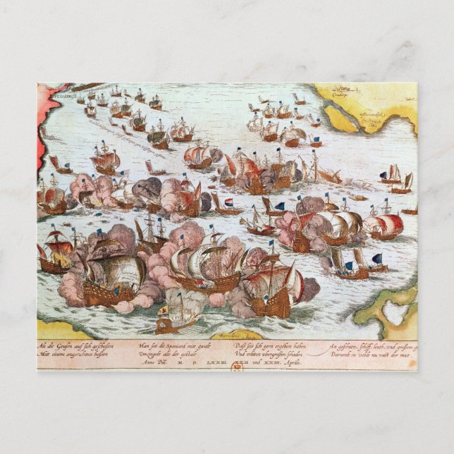 Carte Postale Combat naval (Devant)