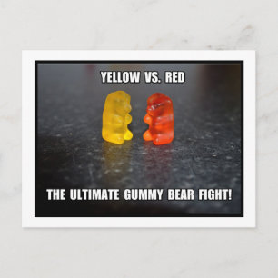 Carte Postale Combat Ultime d'Ours en Gélatine