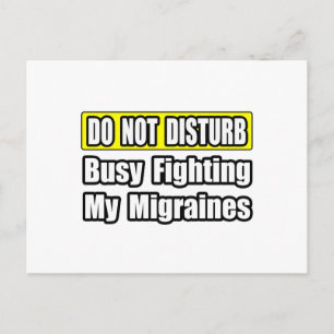 Carte Postale Combattre activement ma migraine