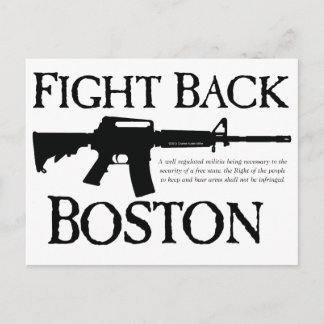 CARTE POSTALE COMBATTRE BOSTON !
