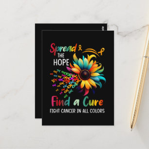 Carte Postale Combattre le cancer dans Tourner l'espoir Trouver
