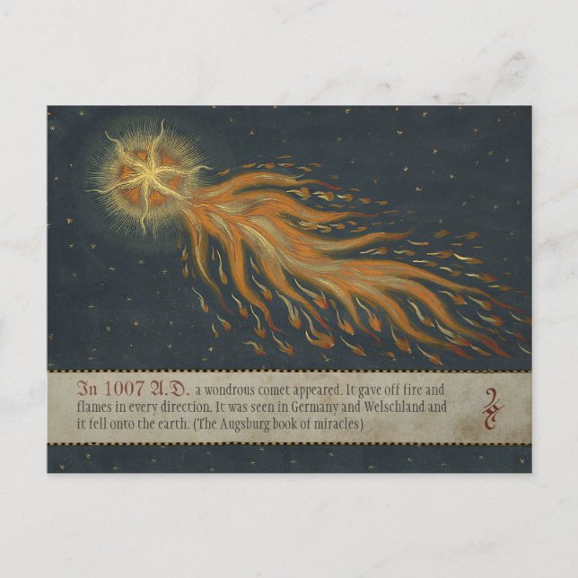 Carte Postale Comète du livre miracle d'Augsbourg CC0904 (Devant)