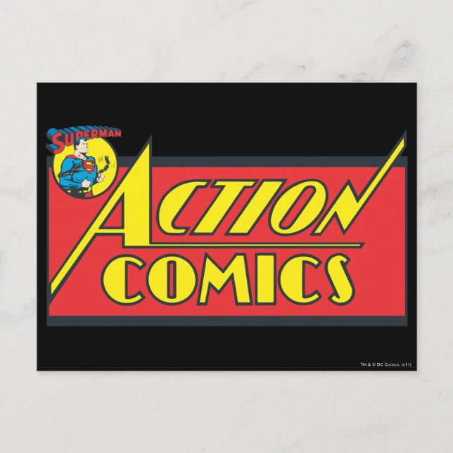 Carte Postale Comics d'action - Superman (Devant)