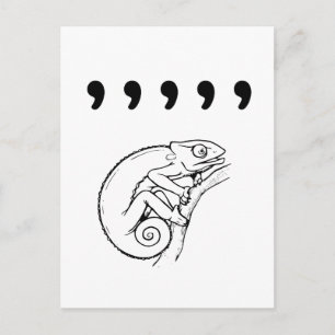 Carte Postale Comma Chameleon