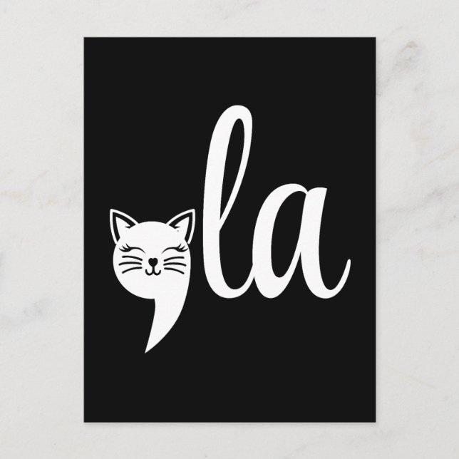 Carte Postale Comma La Kamala Harris - maman chat pour Kamala (Devant)