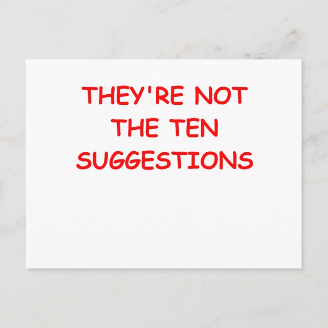 CARTE POSTALE COMMANDEMENTS (Devant)