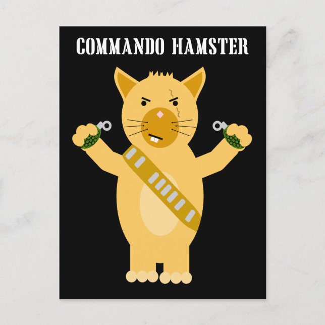 Carte Postale Commando Hamster (Devant)