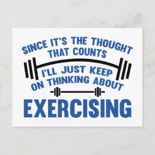 Carte Postale Comme c'est la pensée qui compte, je vais continue