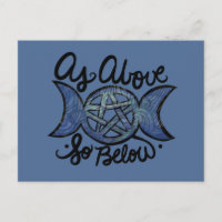 Comme Ci-Dessous Triple Moon Wiccan Art