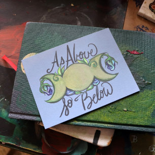 Carte Postale Comme ci-dessus si en dessous pagan triple Moon Ar