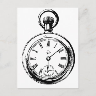 Carte Postale Comme l'illustration de montre de poche Clockwork