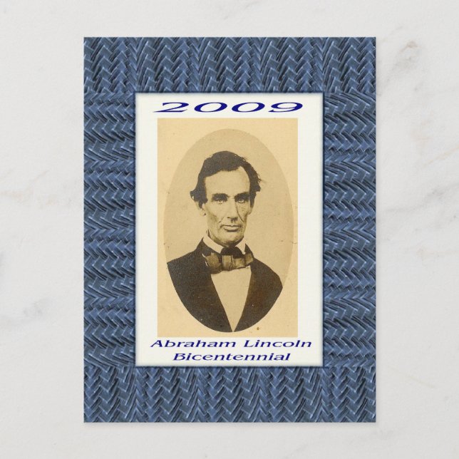 Carte Postale Commemoratif du bicentenaire d'Abraham Lincoln (Devant)