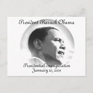 Carte Postale Commémoration de l'investiture du président Obama