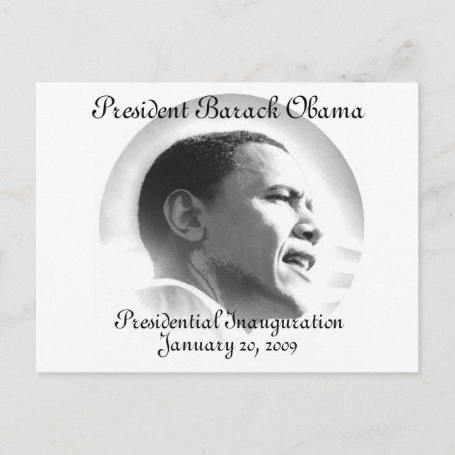 Carte Postale Commémoration de l'investiture du président Obama (Devant)
