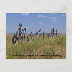 Carte postale commémorative de Little Bighorn
