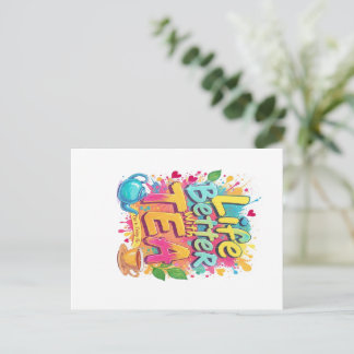 Carte Postale Commencez votre journée avec de la positivité ! ☕