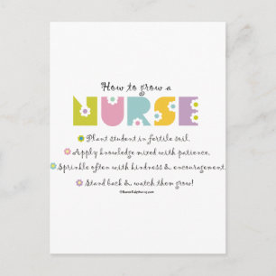 Carte Postale Comment cultiver une infirmière