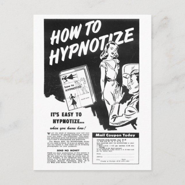 Carte Postale Comment hypnotiser (Devant)