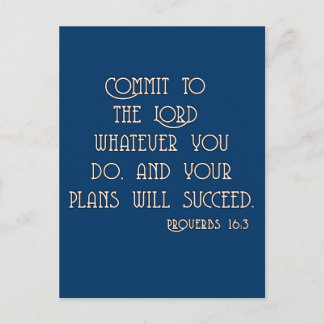 Carte Postale Commettez au seigneur Bible Quote Tshirts