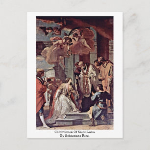 Carte Postale Communion de sainte Lucie par Sebastiano Ricci
