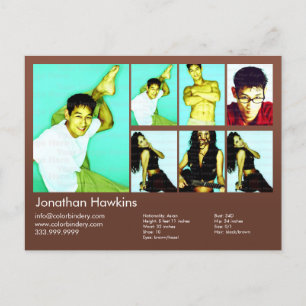 Carte Postale Comp à capuchon Brown à 2 côtés et modèle