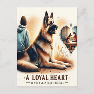 Carte Postale Compagnon Loyal Au Coucher Du Soleil