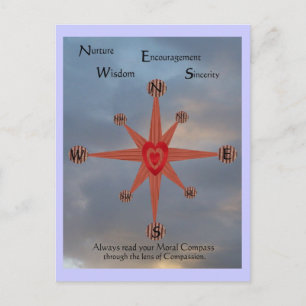 Carte Postale Compas moral