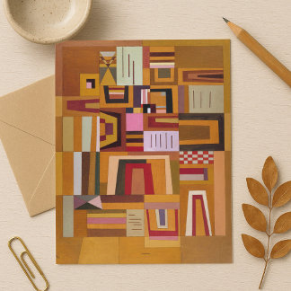 Carte Postale Compensation, art géométrique inspiré de Kandinsky
