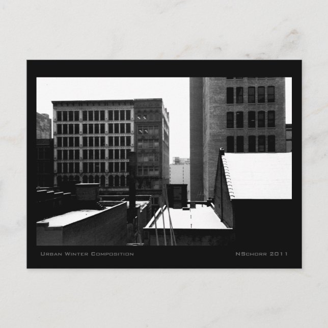 Carte Postale Composition en hiver urbain (Devant)