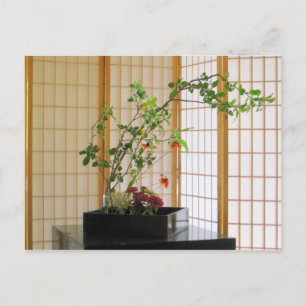 Carte Postale composition florale en zen
