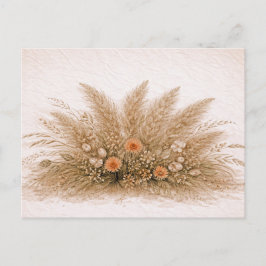 Carte Postale Composition florale sauvage de graminées de Pampas