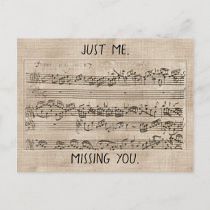 Carte Postale Composition musicale des années 1700 manuscrite Fu