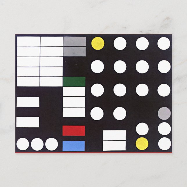 Carte Postale Composition schématique, art abstrait (Devant)