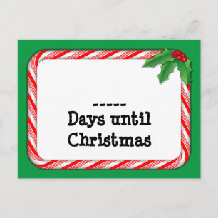Carte postale - Compter les jours jusqu'à Noël