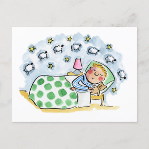 Carte Postale Compter les moutons