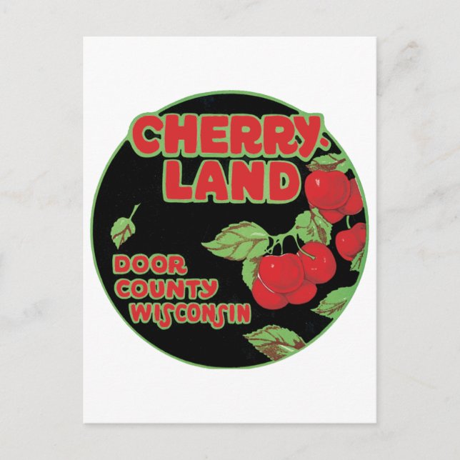 Carte Postale Comté de Cherryland Door Wisconsin (Devant)
