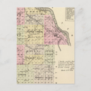 Carte Postale Comté de Dixon, Nebraska