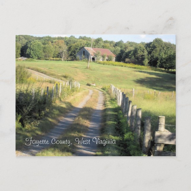 Carte Postale Comté de Fayette, Virginie-Occidentale (Devant)