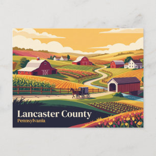 Carte Postale Comté de Lancaster Pennsylvanie